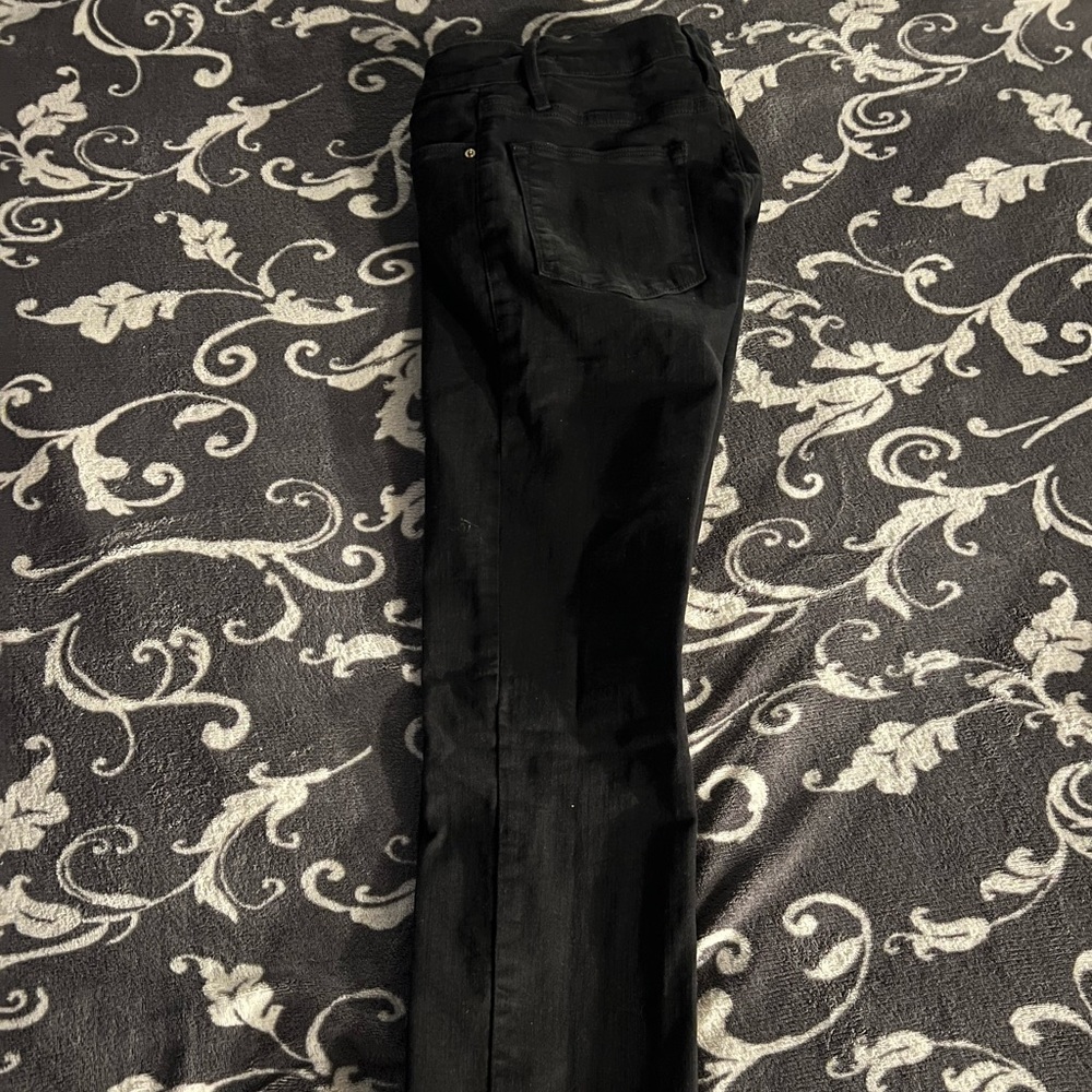 Frame Le High Straight Black Jeans